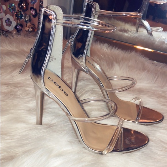 clear strap sandals heels